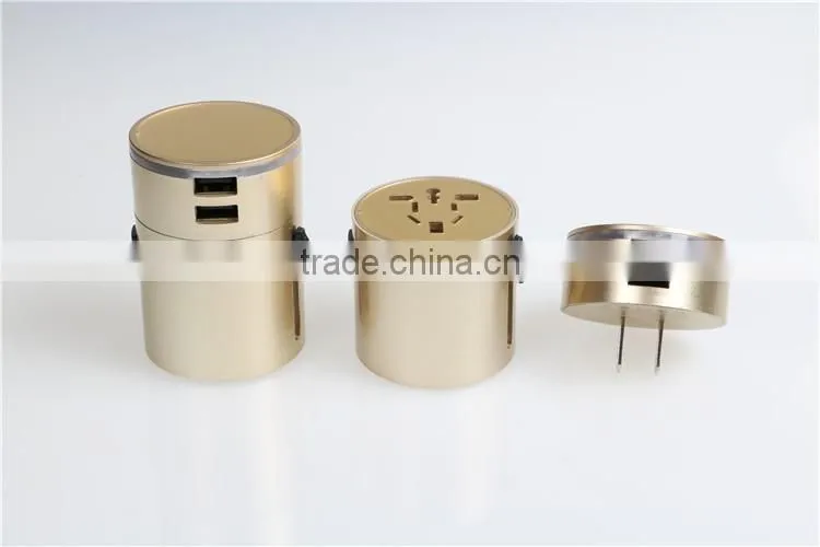 USB Global Travel Adapter For New Year's Gift and Travel Gift of 3.1A with LED light
