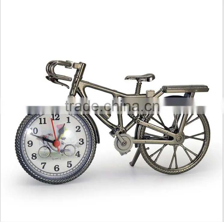 Classic European Style Creative Bicycle Shape Clock, Hot-sale Home Desk Decorative Bicycle Design Clock
