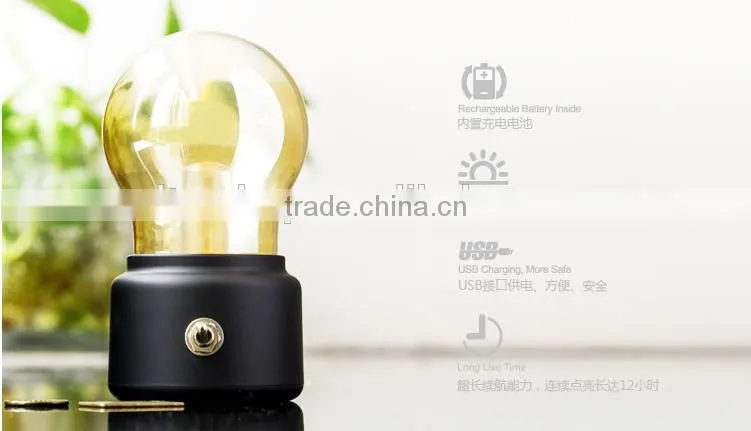 England Style Retro Bulb Light, LED Charge Table lamp Night Lamp
