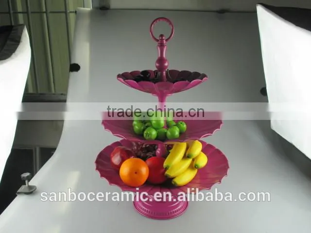 Colors Stand for wedding cake, Metal cake stand 3 Tiers Big size for display