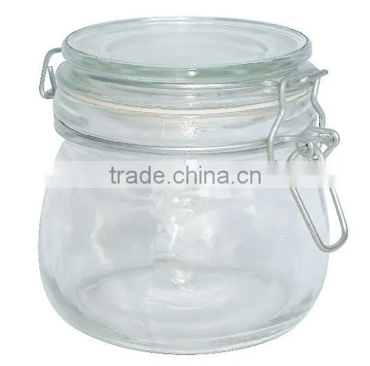 zibo clear sealing glass jam jar