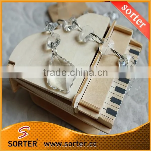 fashion octagon coating K9 crystal glass bead chain for decoration jewelry