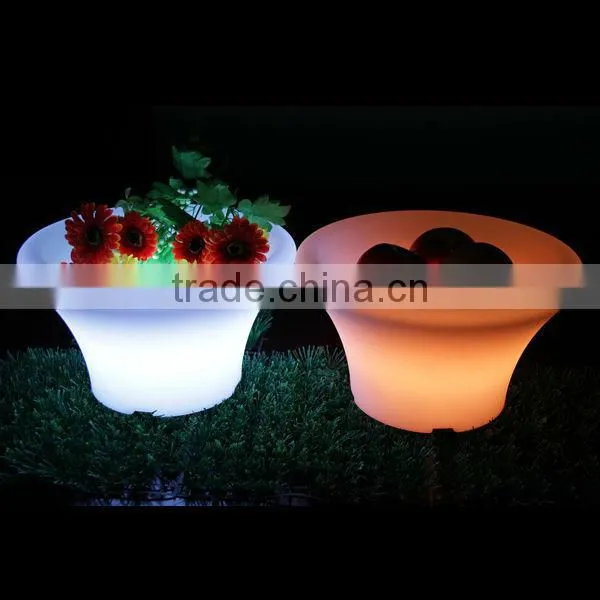 Outdoor portable lighting led fruit pot,led plastic pot for bar/party