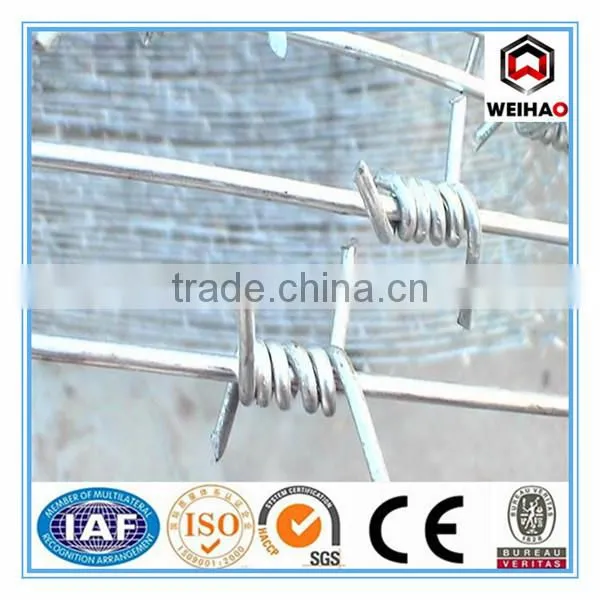 Anping Wei hao provide galvanized barbed wire/PVC barbed wire