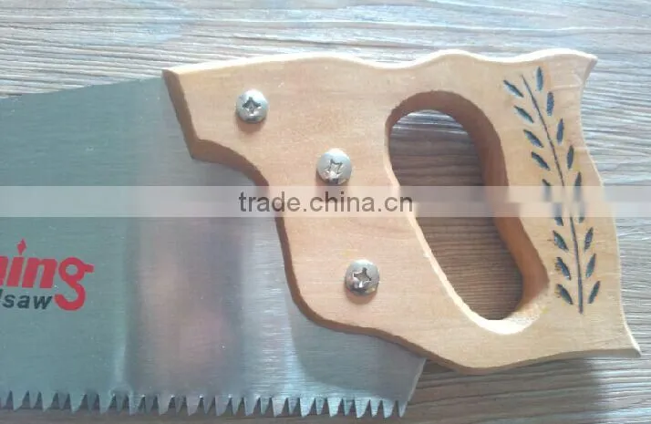 450mm hand saw with wood and rubber handle/ hot selling hand saw