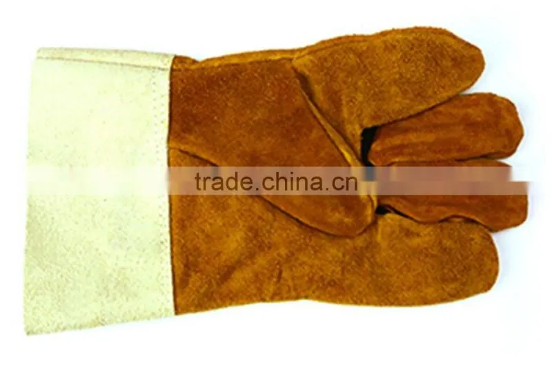 Berrylion tools cow split softtextile short leather gloves