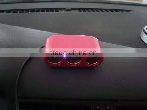 3 Way Blue LED Indicator 10A 12v 3 Pin Socket