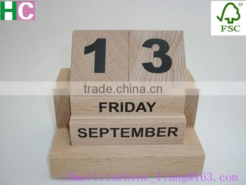2016 wooden calendar, office wood calendar