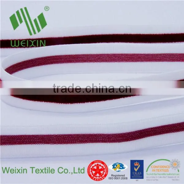 Knitted String Elastic Trimming Lingerie Purfle Velvet Webbing