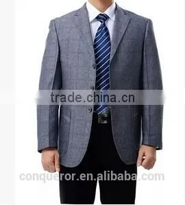 micro-check wool 'M Line' 3-Button Suit With Flat Front Pants (SHT1060)