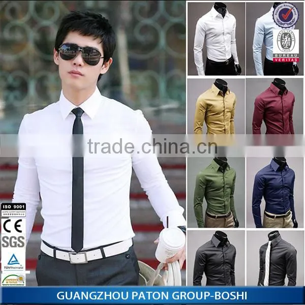 Men business formal shirt men's shirt slim fit from Guangzhou