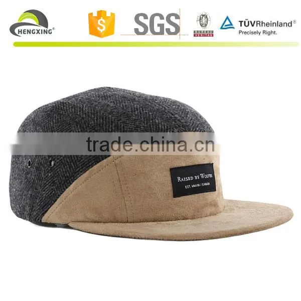 High quality stylish two tone custom 5 panel camp cap