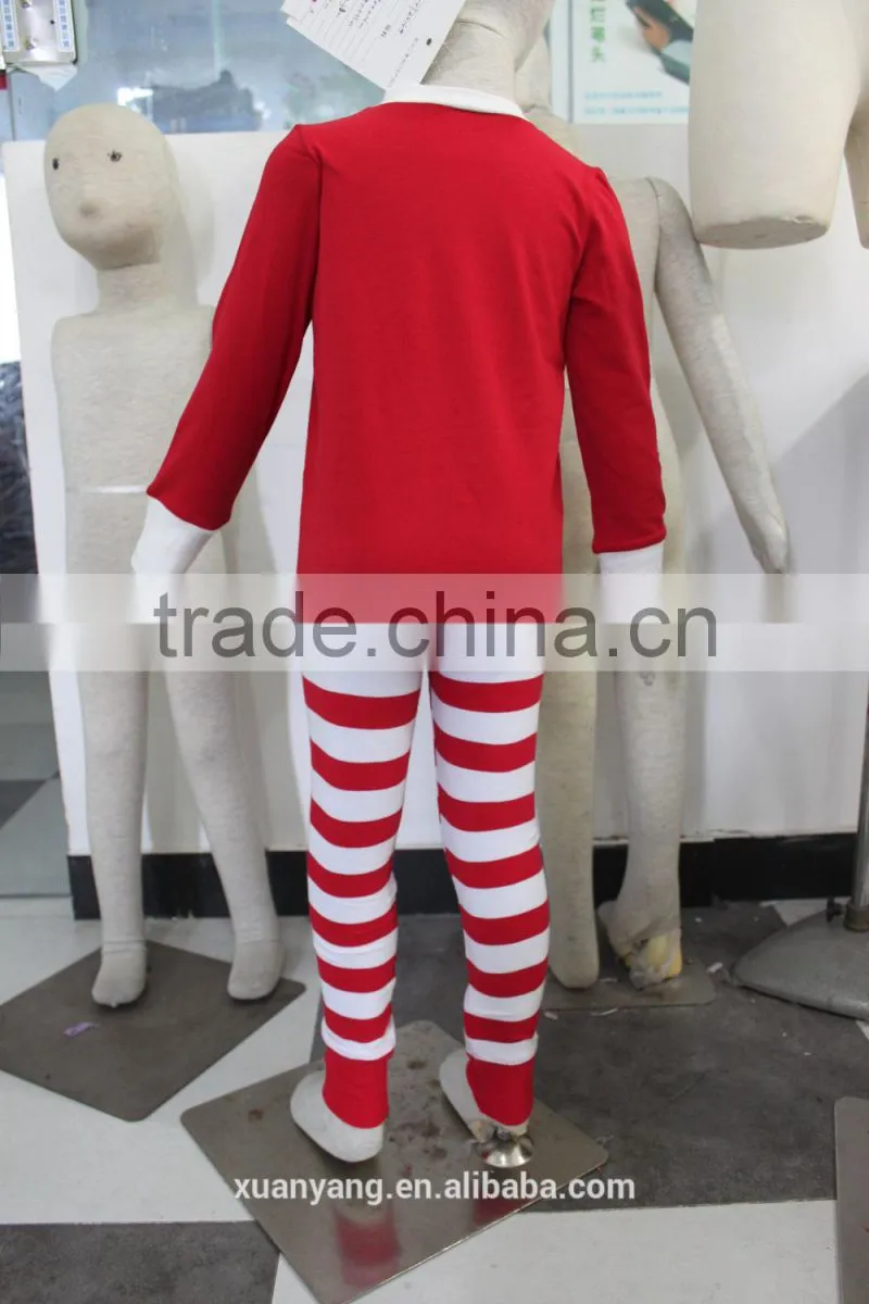 2015 new arrive boutique hot sale OEM service kid Christmas pajamas