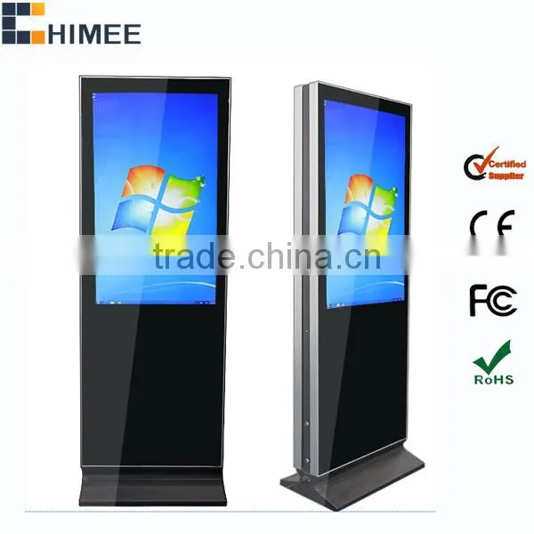 42inch double sided floor standing lcd display media pc