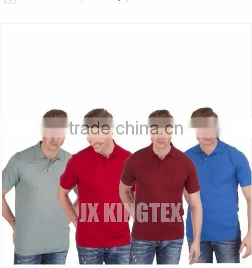 Men's Casual Plain Polo Shirt Cotton Jersey Top With Pocket Summer Sports Golf
