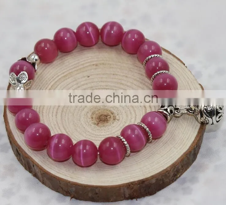 F20076N New fashion natural stones skull bracelet For women crystal opal beads stone bracelet