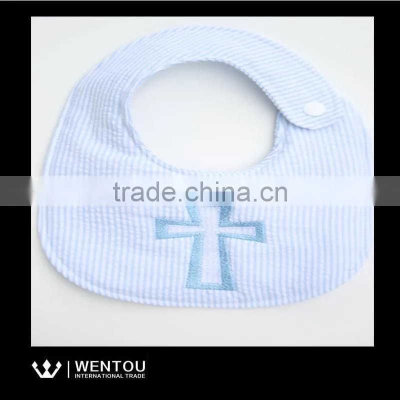 New Arrival Embroidered Seersucker Disposable Baby Bib