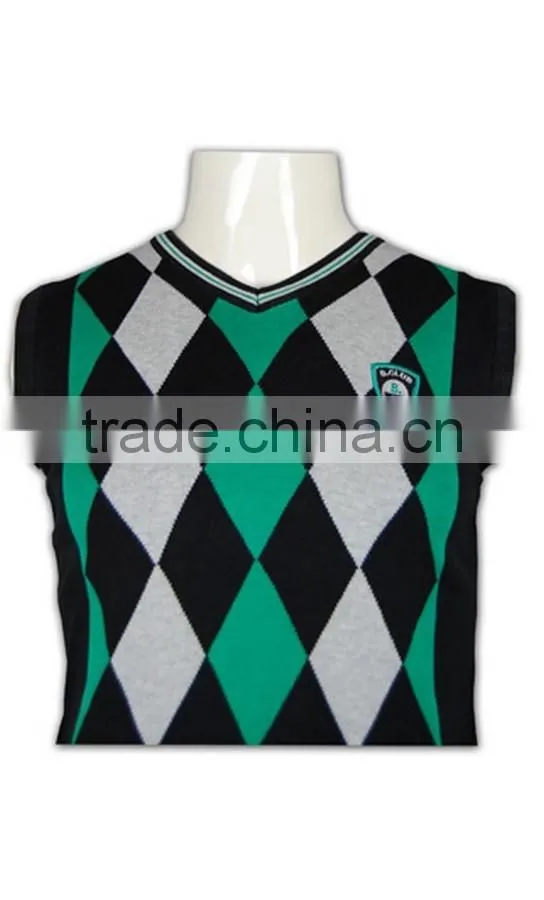 ISO9001/BSCI Manufature stylish green oversized sleeveless sweater