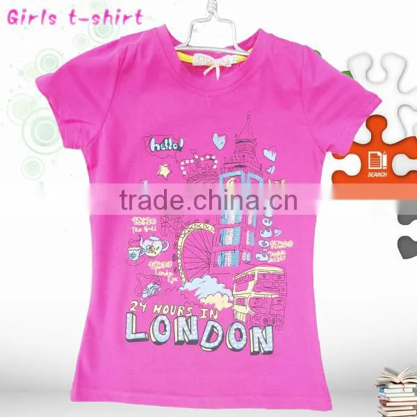 New arrival 2014 summer cotton t-shirt design fashion teen girl t shirt