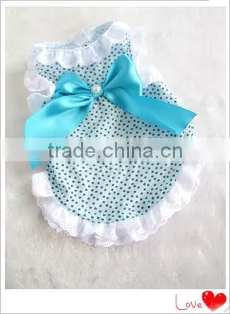 EN 71 Dog Clothing light pink and blue dog dress for dogs