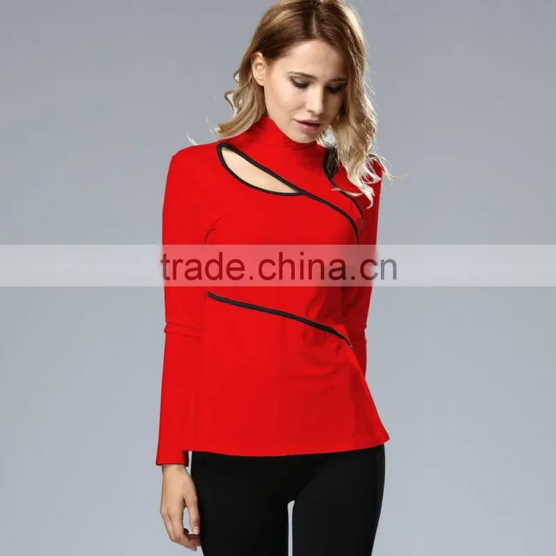 New fashion woman style lace blouse long sleeve office wear blouse ladies 2017