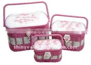 Cheapest Eco-friendly Sewing Basket Bamboo Basket Factory