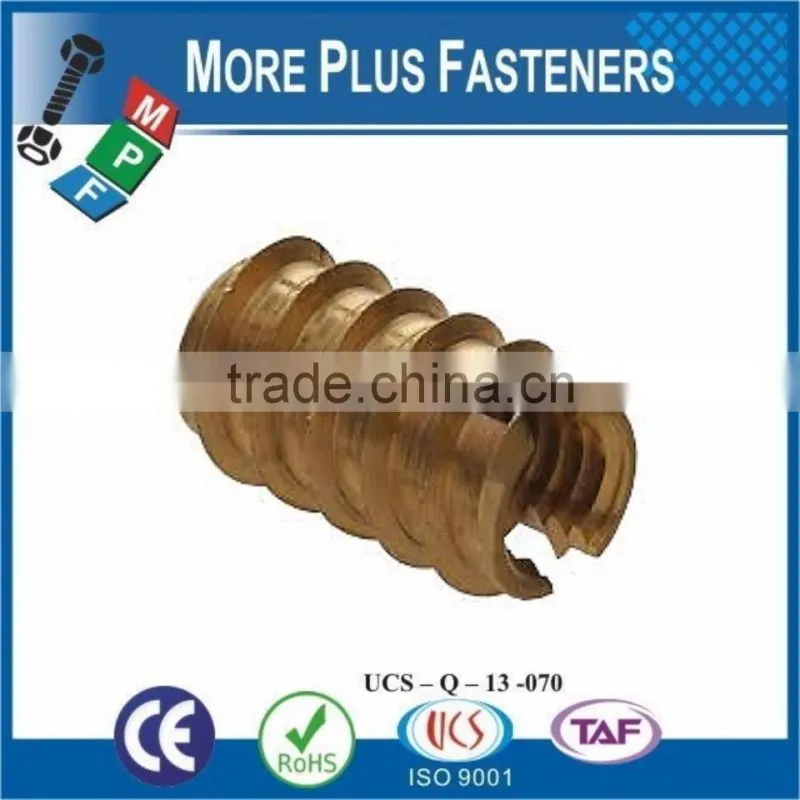 Made in Taiwan Brass Standard Stainless Steel Threaded Zinc Plated Wood Insert Nut