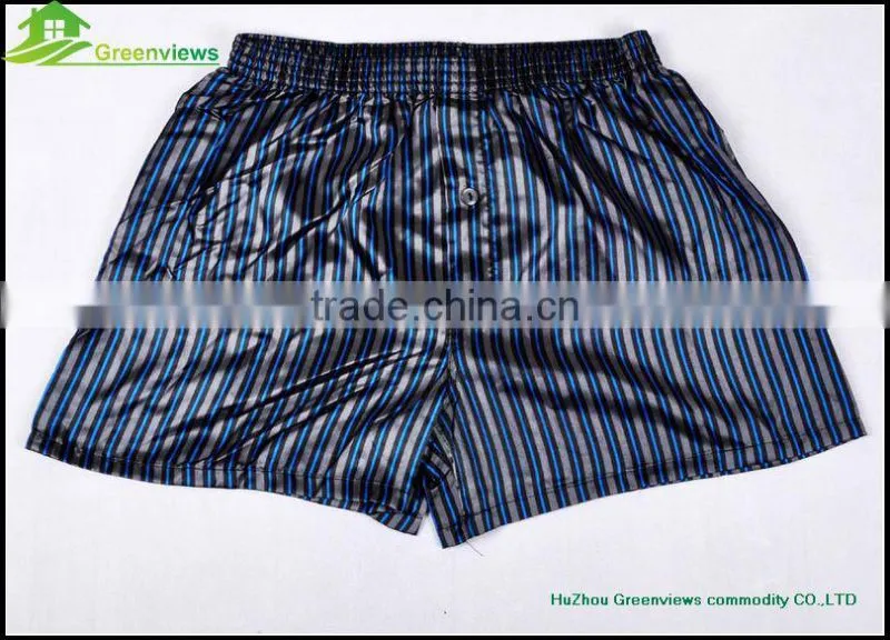 Silk fabric boxer sexy men underwear printing wholesale mens silk cheap underwear briefs boxers shorts GVYL0015