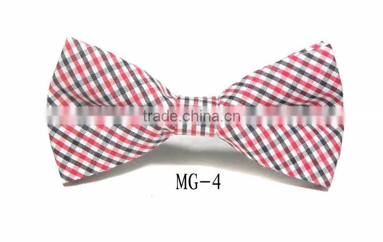 Cotton Checkered Children Kid Boy Toddler Baby Child Pre Tied Neck Bow Tie