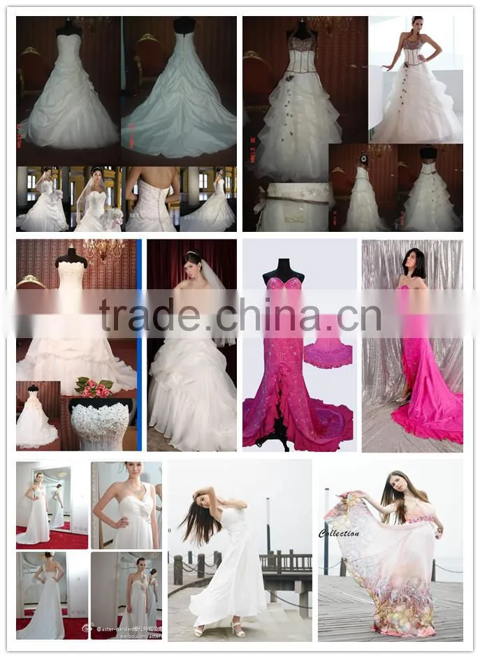 party dress factory Fashionable Organza White Wedding Cocktail Dress Bridesmaid Dress AS024