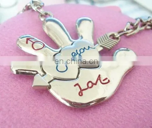 Fashion New Personality Fish Bone Shape Alloy Keychain Couple Valentine's Day Gift