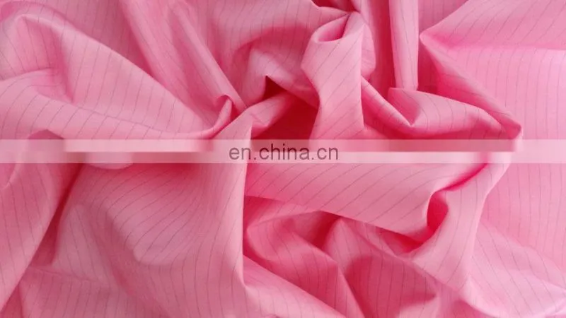 5mm grid polyester antistatic fabric for cleanroom overalls