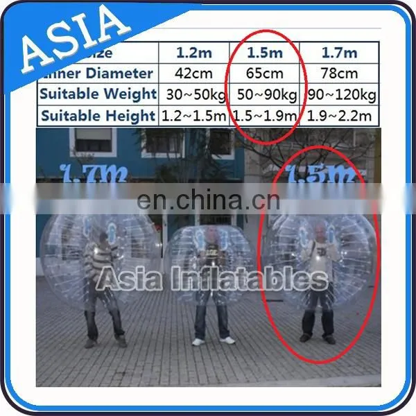 New Product Soccer Bubble / Bubble Football / Inflatable Bumper Ball For PE Class