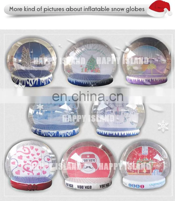 Attractive interesting inflatable snow globe for christmas, wedding snow globe,inflatable christmas snow globe
