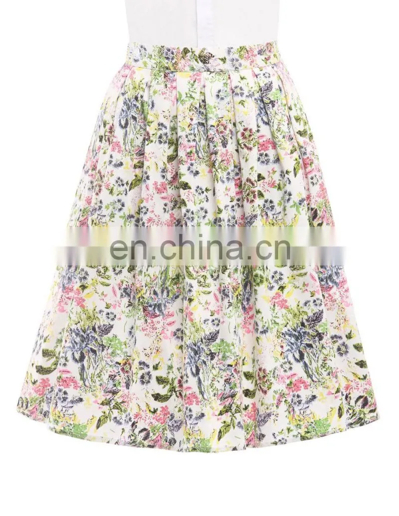 19 Colors ! Grace Karin Colorful Cheap Occident Short Printed Cotton 50s Reto Skirt CL6294-18#