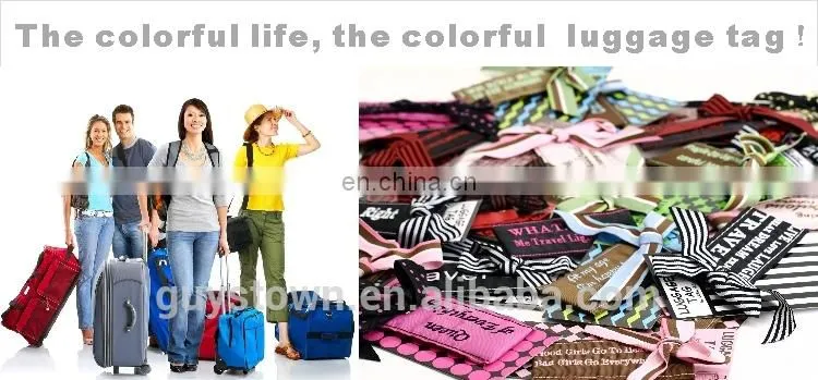 custom private design embroidery name luggage tag label string