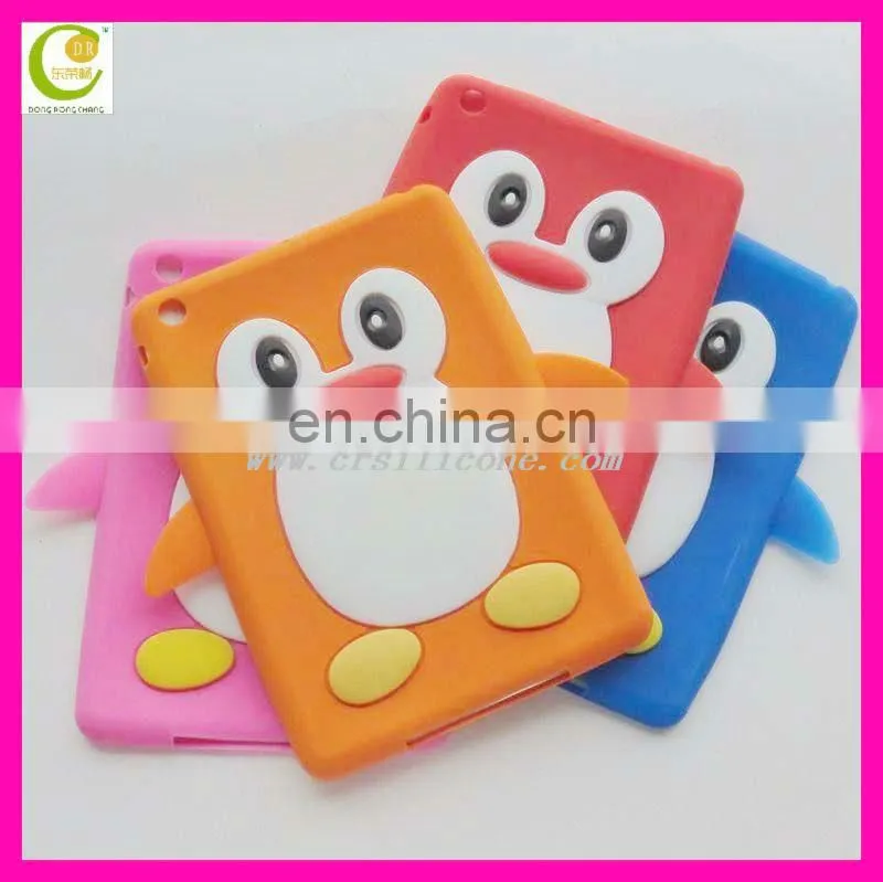 New Design animal cartoon shape Soft Silicone Rubber Case For Ipad