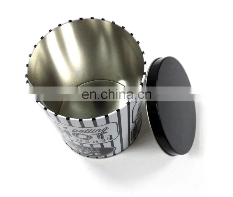 Round seasoner spice tin can tin box