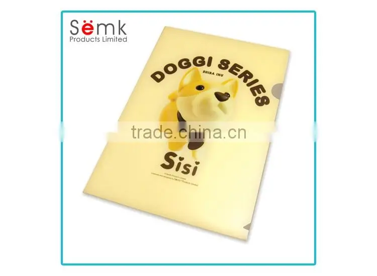 Cute dog printing PP Type and PP Material plastic hanging file folder