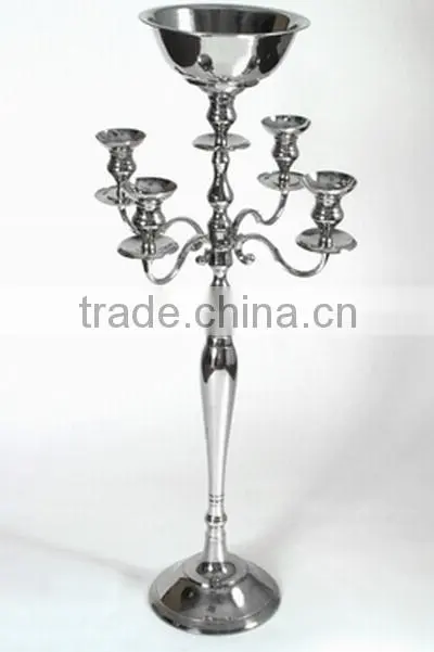Antique Finish Black Candelabra, 5 Lite Candle Stand