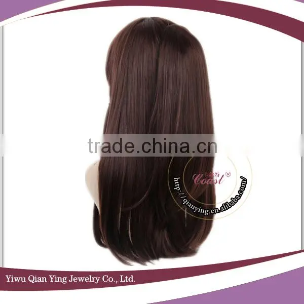 Touhou Project Hakurei Reimu cute dark brown cosplay wig