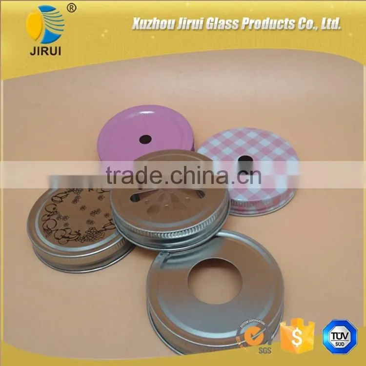 70mm colorful metal lids for mason jar