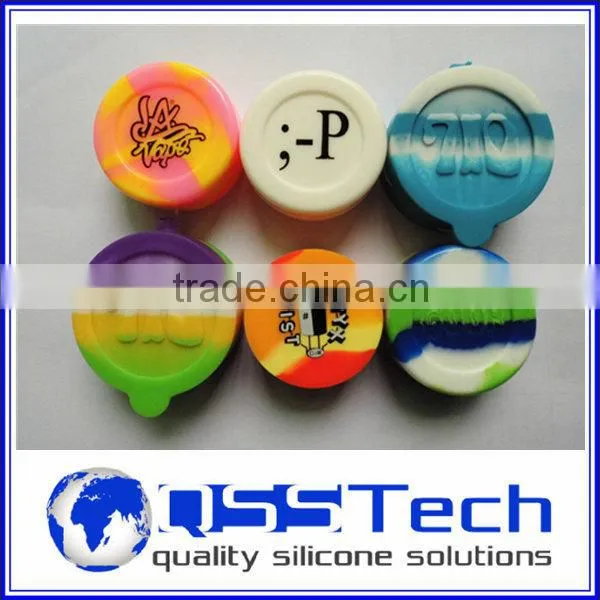 High quality 7ml customized small barrel tip jar/ oil dab wax container/ silicone wax and oil container