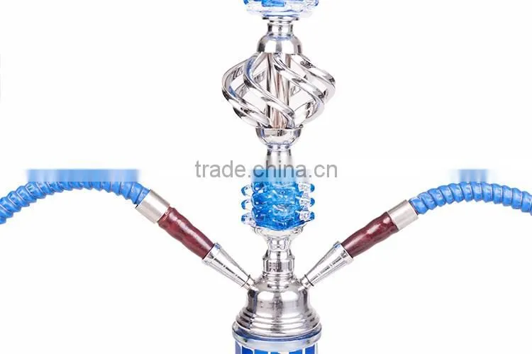 JYH04 blue best hookah shisha, clear glass hookah