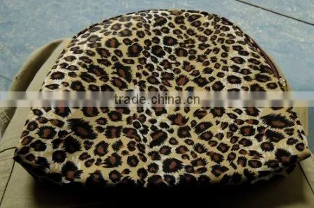 Simple elegent leopard print nylon cosmetic bag