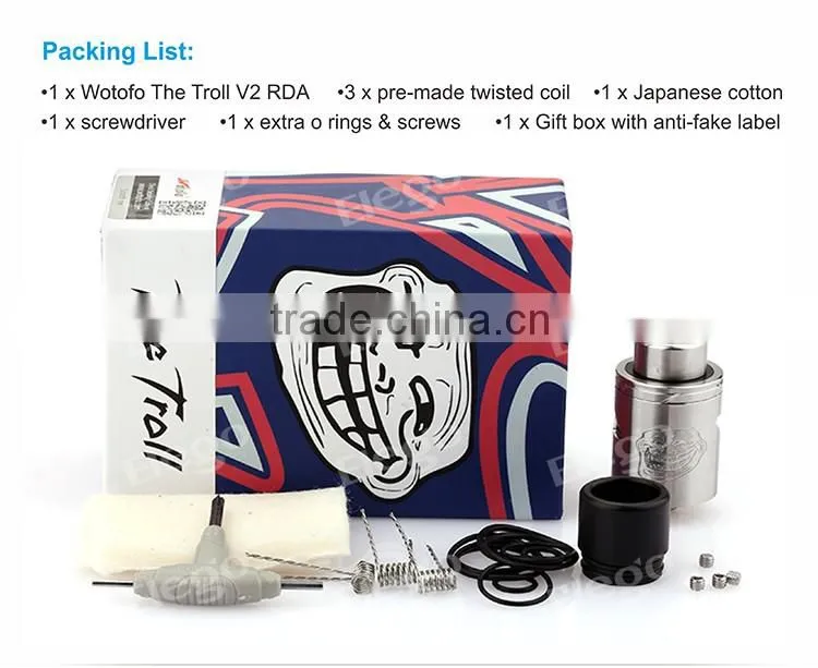 Wotofo The Troll V2 RDA in Stock, Troll V2 RDA wholesale