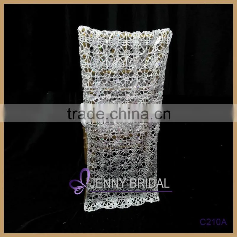C121A crushed organza wedding universal cheap chair covers for sale