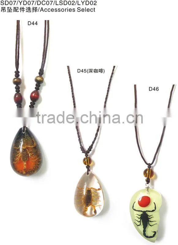 Real insect flower sea life embedded Wholesale fashion women necklace