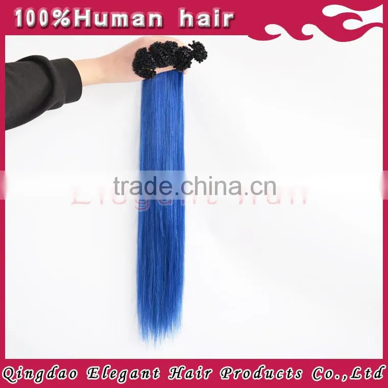 Top quality 100% 7A full cuticle remy hair extension indian hair keratin