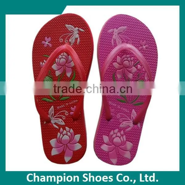 Embossed Ladies Fashion Slippers 2013